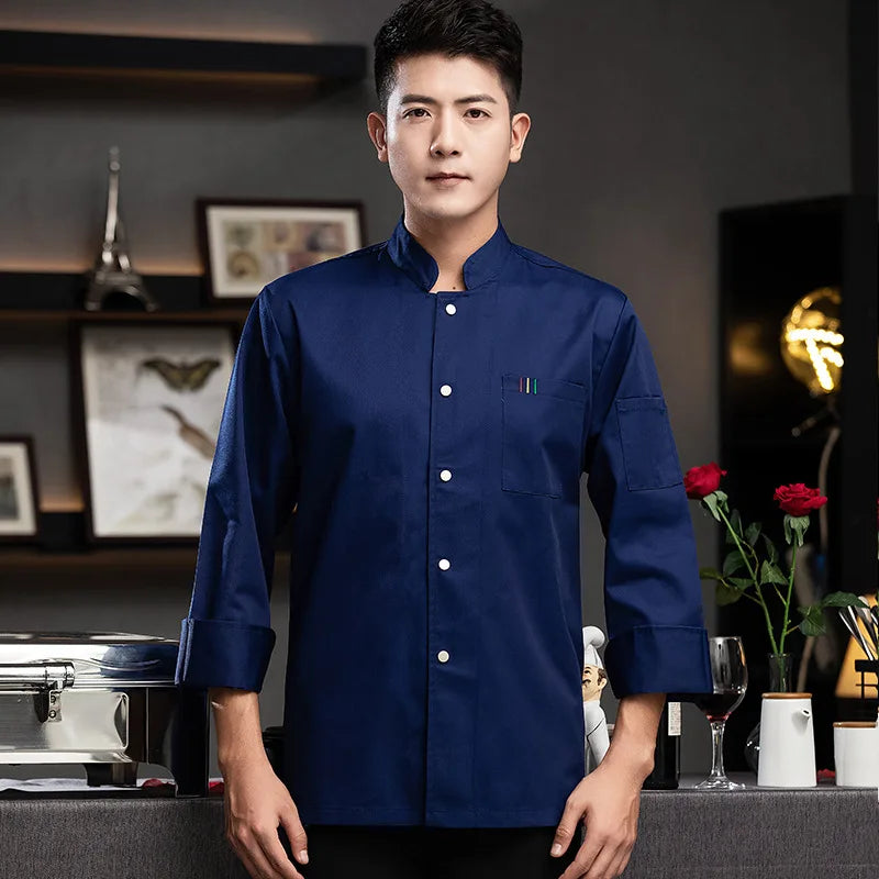 Chef Suits Short-sleeved Summer Thin Breathable Hotel Catering Kitchen Work Clothes Men Baking Women's Clothes