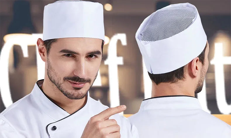 Food Serve Man's Chef Hat Japanese-Style Black Kitchen Cap Sushi Restaurant Waiter Breathable Work Hat Catering Women Cook Caps