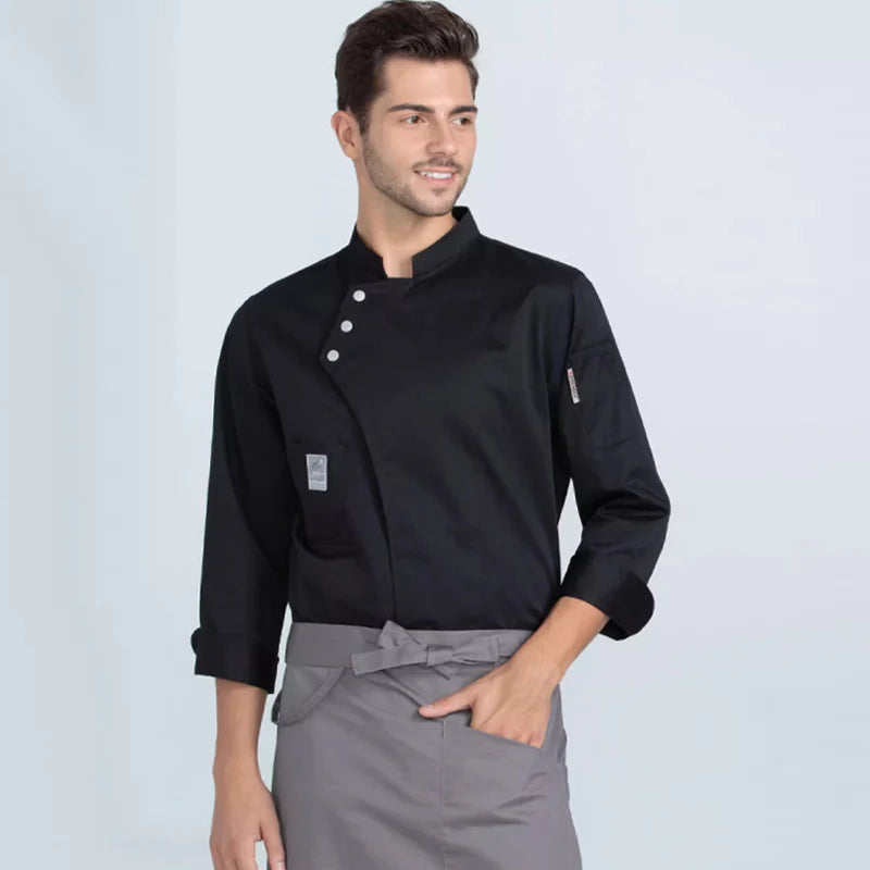 Catering Cooking Coat Shirt Restaurant Kitchen Chef T-shirt Baker Work Uniform Hotel Clothes Cook Jacket Cafe Waiter Overalls