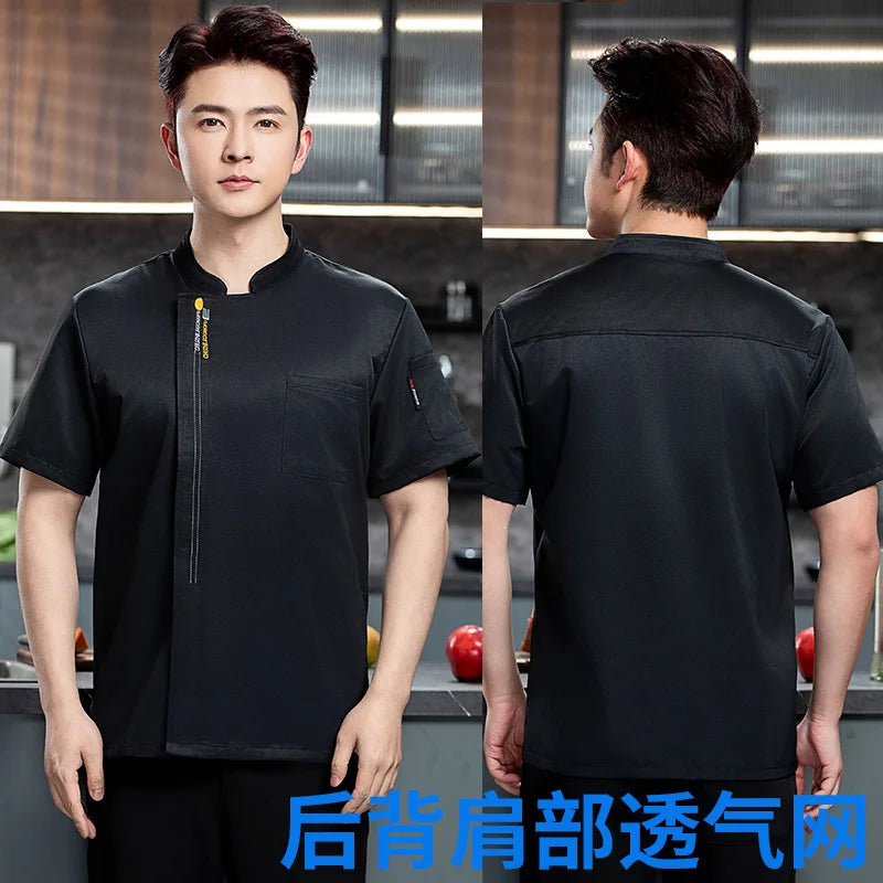 Chef Suits Short-sleeved Work Clothes Thin Style Summer Hotel Restaurant Canteen Catering Workwear