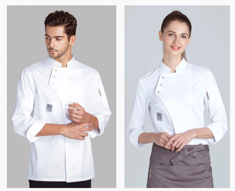 Catering Cooking Coat Shirt Restaurant Kitchen Chef T-shirt Baker Work Uniform Hotel Clothes Cook Jacket Cafe Waiter Overalls