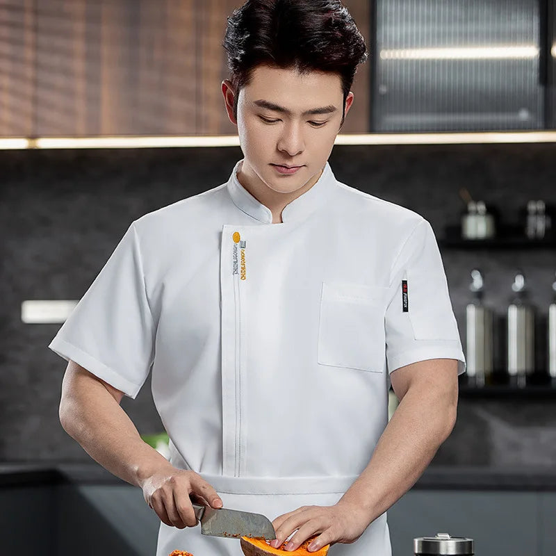 Chef Suits Short-sleeved Work Clothes Thin Style Summer Hotel Restaurant Canteen Catering Workwear