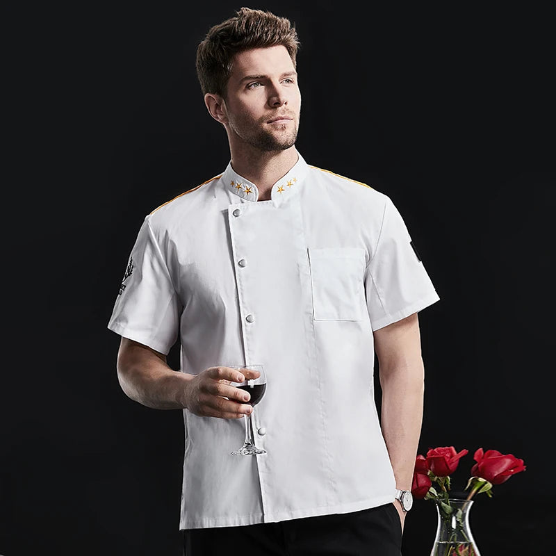 Catering Cooking White Shirt Restaurant Kitchen Chef Clothing Baker Work Uniform Waiter Hotel Clothes Cook Jacket Cafe Overalls