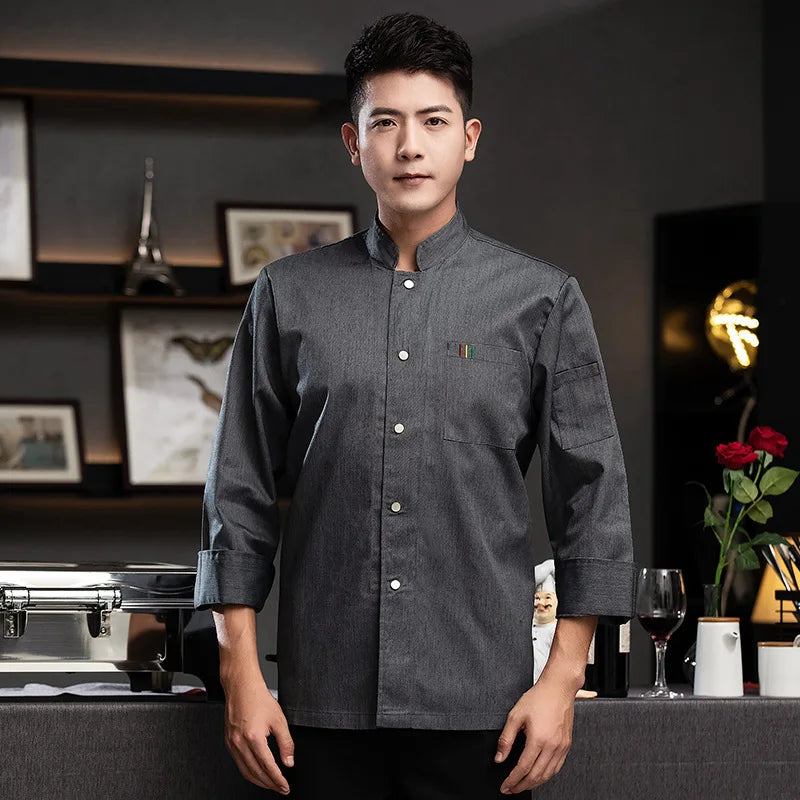 Chef Suits Short-sleeved Summer Thin Breathable Hotel Catering Kitchen Work Clothes Men Baking Women's Clothes