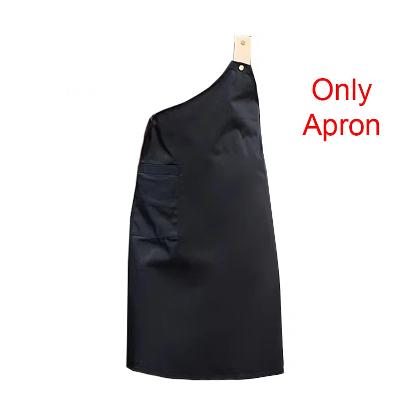 Chef Uniform with A Apron 2-piece Food Service Overalls Bakery Cafe Waiter's Uniform Restaurant Bubble tea shop Waiter Work Suit