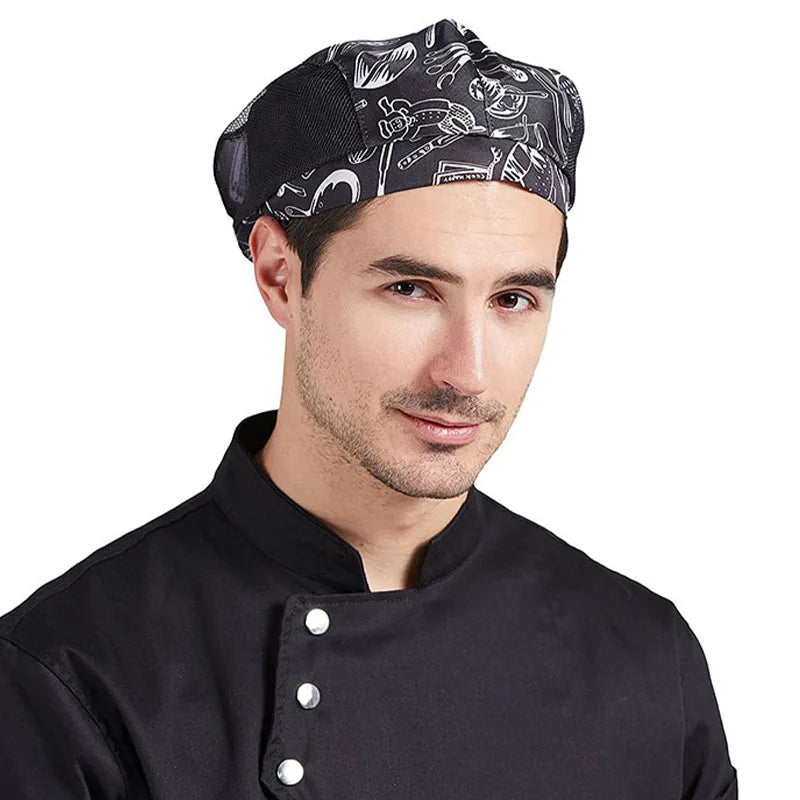 Catering Cooking Caps Cafe Bar Waiter Beret Hotel Workwear Kitchen Cook Baking Cap Men Women Forward Cap Chef Work Hats