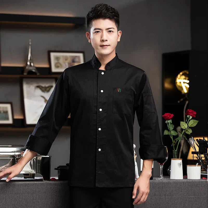Chef Suits Short-sleeved Summer Thin Breathable Hotel Catering Kitchen Work Clothes Men Baking Women's Clothes