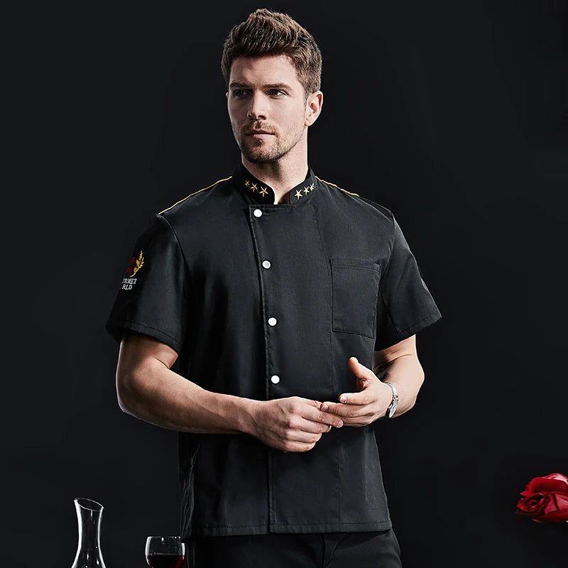 Catering Cooking White Shirt Restaurant Kitchen Chef Clothing Baker Work Uniform Waiter Hotel Clothes Cook Jacket Cafe Overalls