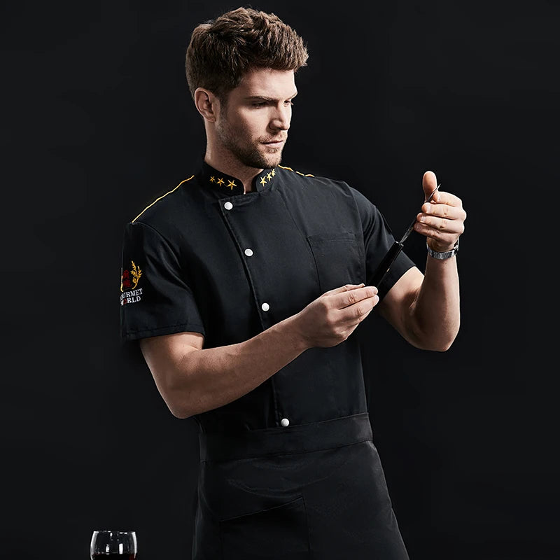 Catering Cooking White Shirt Restaurant Kitchen Chef Clothing Baker Work Uniform Waiter Hotel Clothes Cook Jacket Cafe Overalls