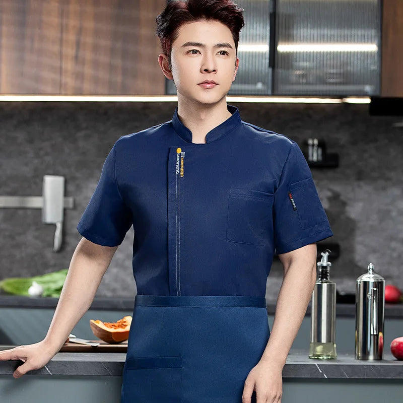 Chef Suits Short-sleeved Work Clothes Thin Style Summer Hotel Restaurant Canteen Catering Workwear