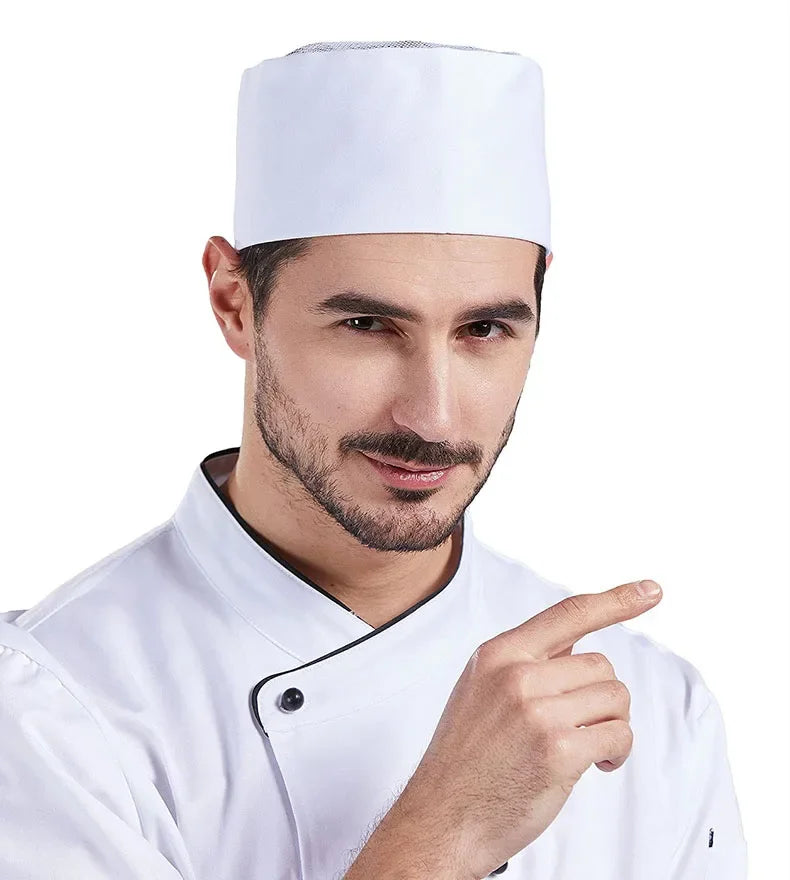 Food Serve Man's Chef Hat Japanese-Style Black Kitchen Cap Sushi Restaurant Waiter Breathable Work Hat Catering Women Cook Caps