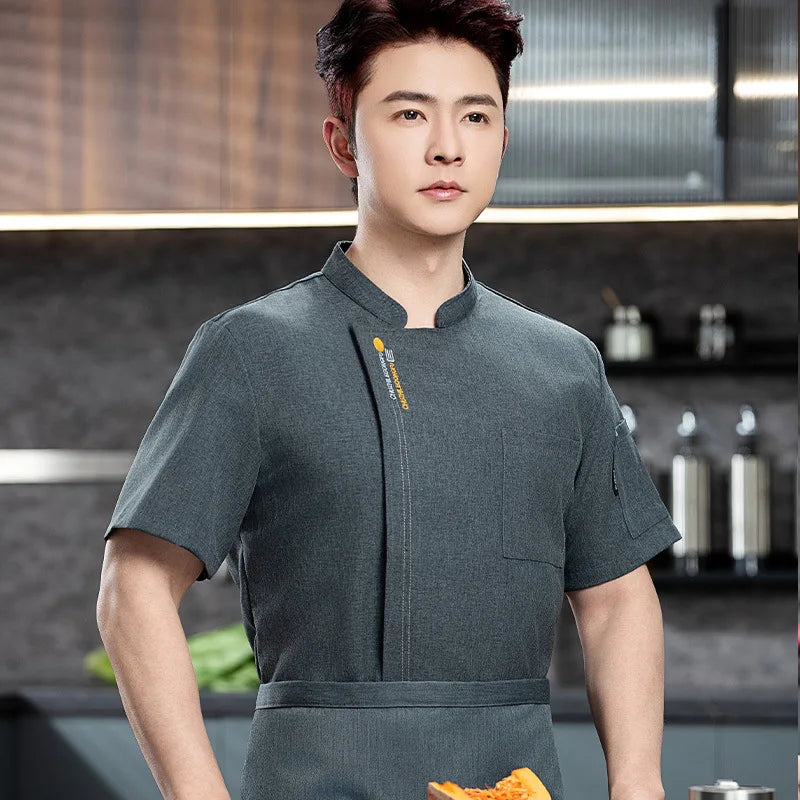 Chef Suits Short-sleeved Work Clothes Thin Style Summer Hotel Restaurant Canteen Catering Workwear