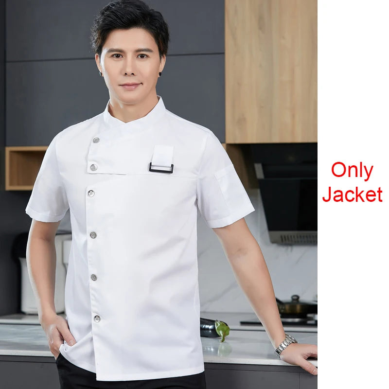 Chef Uniform with A Apron 2-piece Food Service Overalls Bakery Cafe Waiter's Uniform Restaurant Bubble tea shop Waiter Work Suit