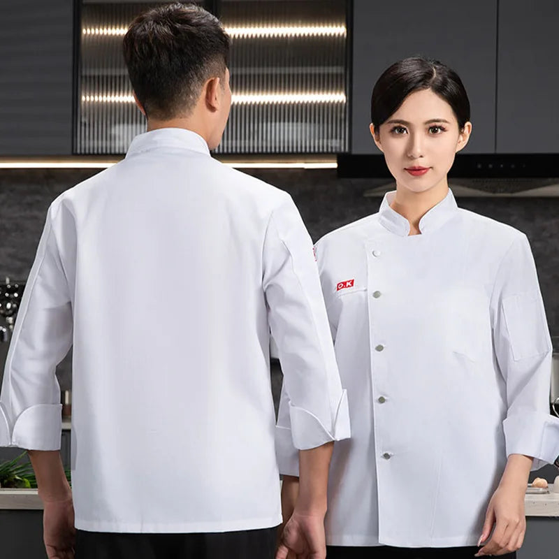 New Style Chef Suit Short-sleeved Kitchen Chinese and Western Food High-end Hotel Canteen Chef Work Clothes