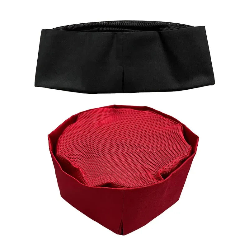 Food Serve Man's Chef Hat Japanese-Style Black Kitchen Cap Sushi Restaurant Waiter Breathable Work Hat Catering Women Cook Caps