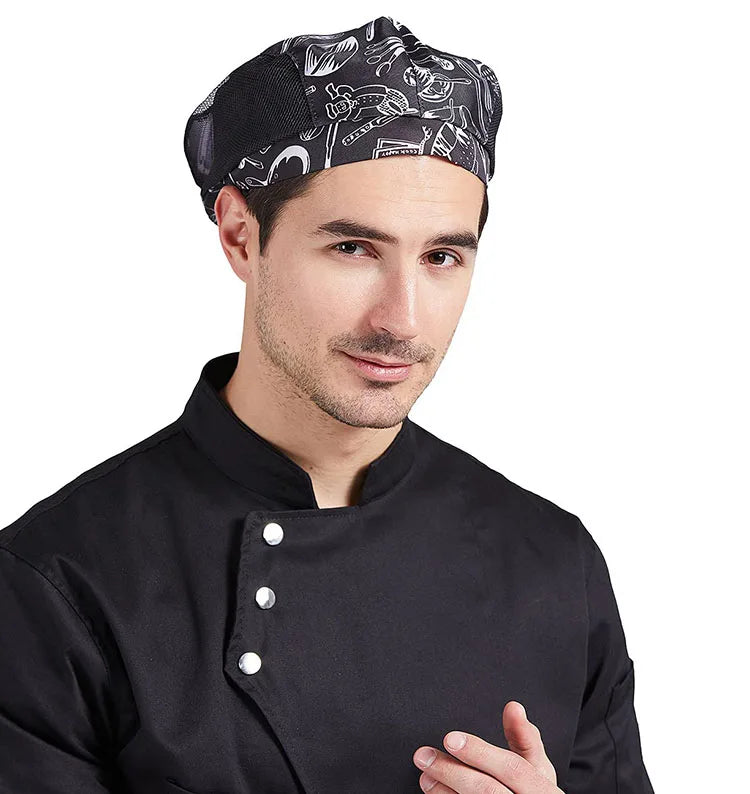 Catering Cooking Caps Cafe Bar Waiter Beret Hotel Workwear Kitchen Cook Baking Cap Men Women Forward Cap Chef Work Hats