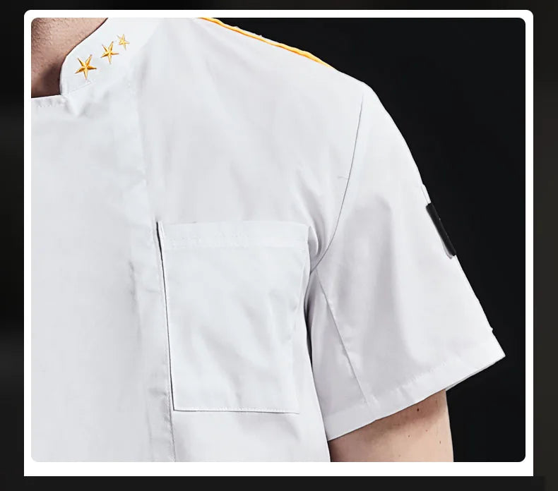 Catering Cooking White Shirt Restaurant Kitchen Chef Clothing Baker Work Uniform Waiter Hotel Clothes Cook Jacket Cafe Overalls