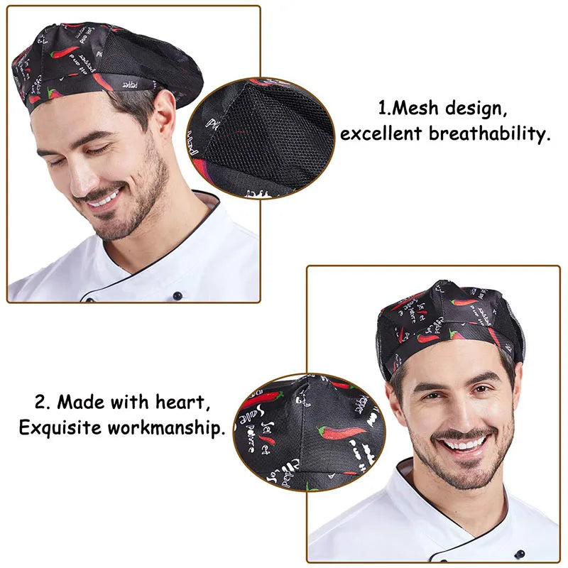 Catering Cooking Caps Cafe Bar Waiter Beret Hotel Workwear Kitchen Cook Baking Cap Men Women Forward Cap Chef Work Hats
