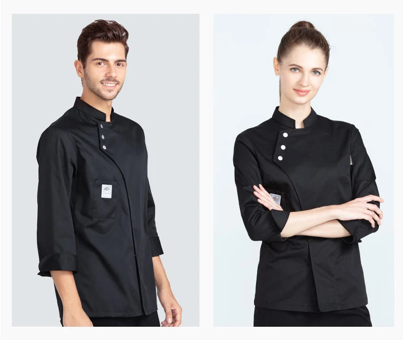 Catering Cooking Coat Shirt Restaurant Kitchen Chef T-shirt Baker Work Uniform Hotel Clothes Cook Jacket Cafe Waiter Overalls