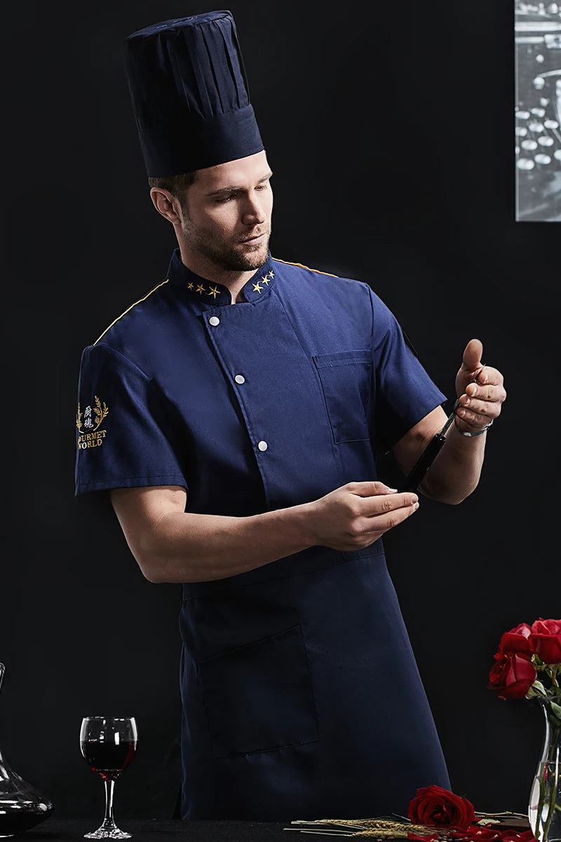 Catering Cooking White Shirt Restaurant Kitchen Chef Clothing Baker Work Uniform Waiter Hotel Clothes Cook Jacket Cafe Overalls