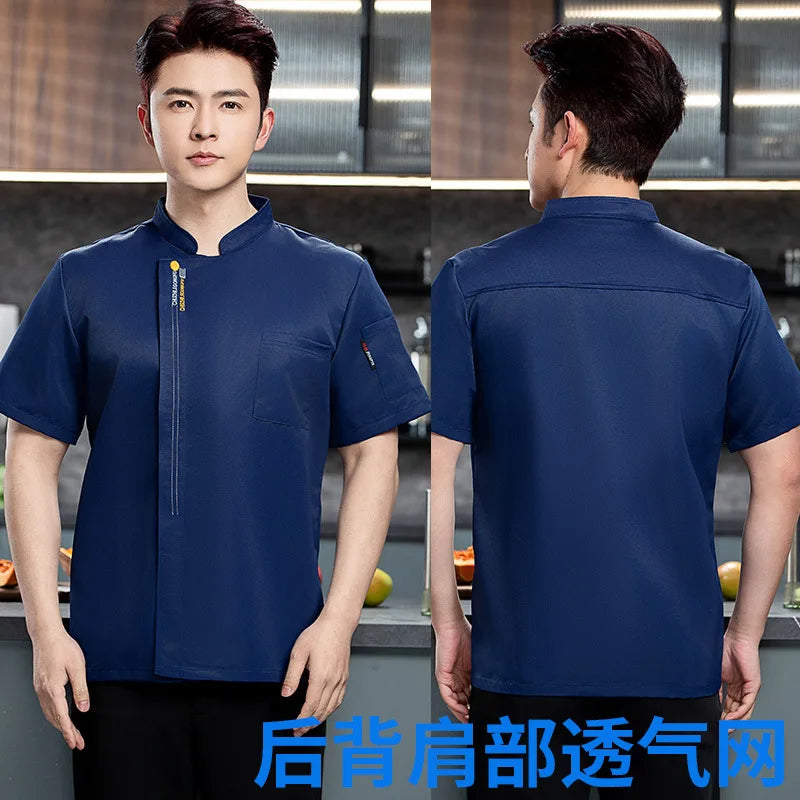 Chef Suits Short-sleeved Work Clothes Thin Style Summer Hotel Restaurant Canteen Catering Workwear