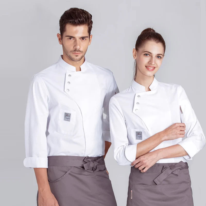 Catering Cooking Coat Shirt Restaurant Kitchen Chef T-shirt Baker Work Uniform Hotel Clothes Cook Jacket Cafe Waiter Overalls