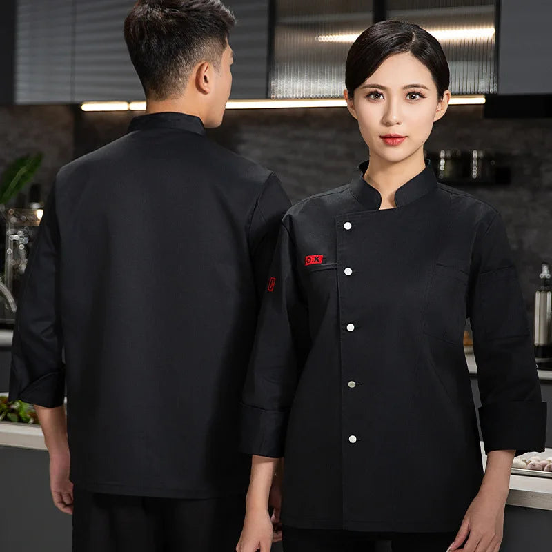 New Style Chef Suit Short-sleeved Kitchen Chinese and Western Food High-end Hotel Canteen Chef Work Clothes