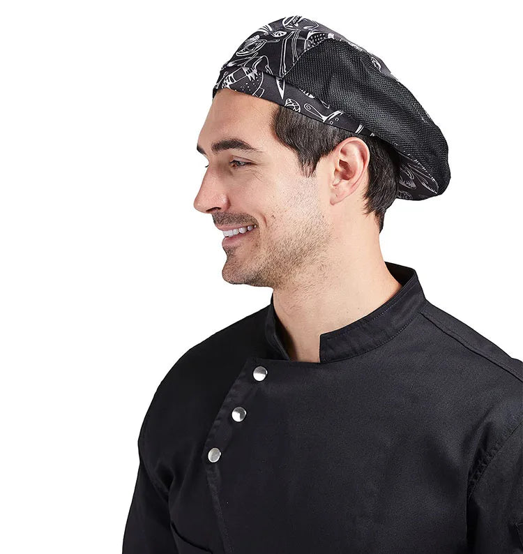 Catering Cooking Caps Cafe Bar Waiter Beret Hotel Workwear Kitchen Cook Baking Cap Men Women Forward Cap Chef Work Hats