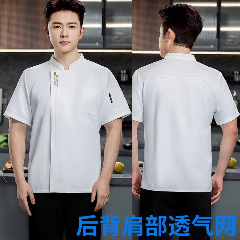 Chef Suits Short-sleeved Work Clothes Thin Style Summer Hotel Restaurant Canteen Catering Workwear