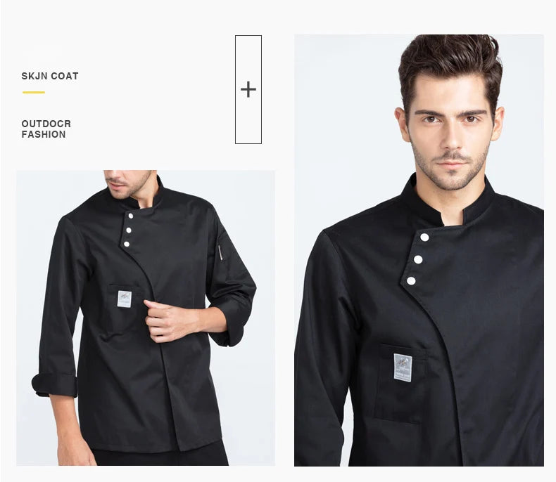 Catering Cooking Coat Shirt Restaurant Kitchen Chef T-shirt Baker Work Uniform Hotel Clothes Cook Jacket Cafe Waiter Overalls