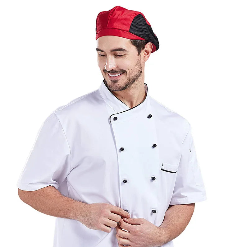 Catering Cooking Caps Cafe Bar Waiter Beret Hotel Workwear Kitchen Cook Baking Cap Men Women Forward Cap Chef Work Hats