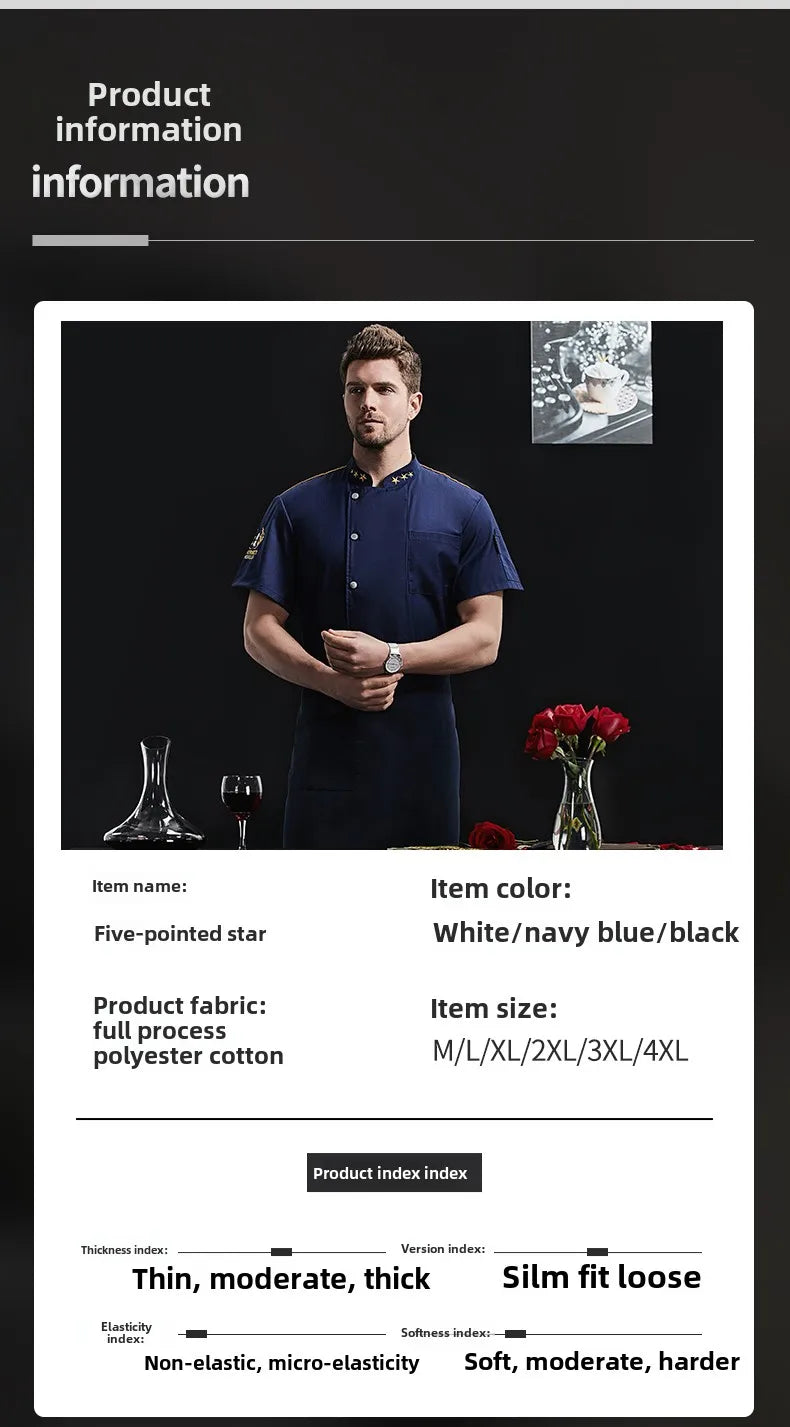 Catering Cooking White Shirt Restaurant Kitchen Chef Clothing Baker Work Uniform Waiter Hotel Clothes Cook Jacket Cafe Overalls